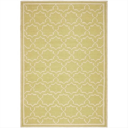 Safavieh 4 Ft. X 6 Ft. Small Rectangle Contemporary Dhurries- Light Green And Ivory- Flatweave Rug DHU545C-4